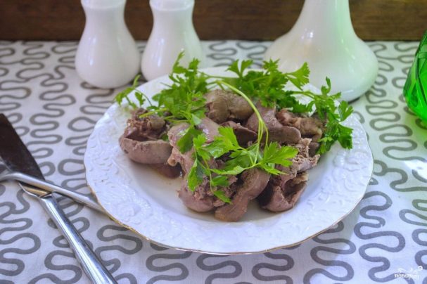 Печень куриная, отварная — пошаговый рецепт с фото на